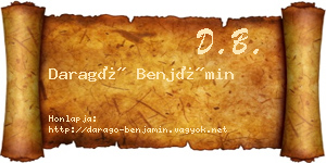 Daragó Benjámin névjegykártya