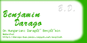 benjamin darago business card